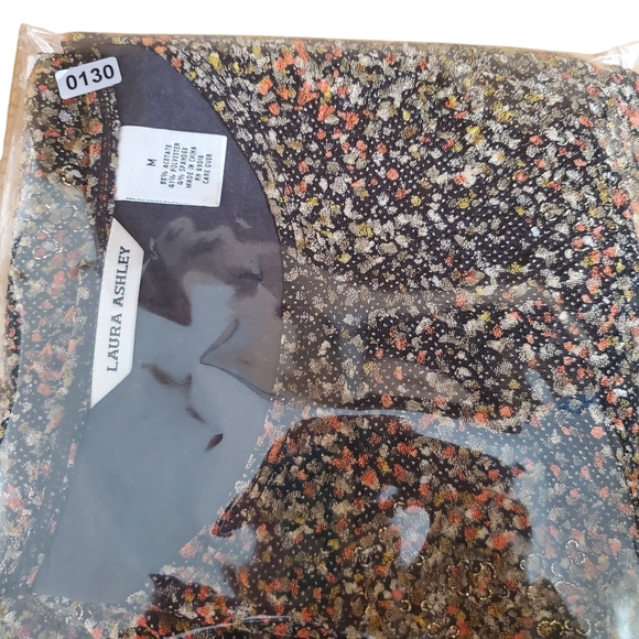 Laura Ashley Multicolor Speckled Tank Top. Orange, Green, Brown.Lined. MED. K130 - Picture 8 of 8